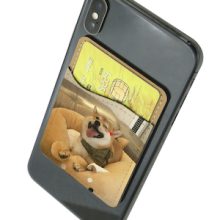 Card holder with photo of dog