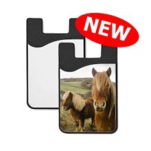 Card holder with photo of horses