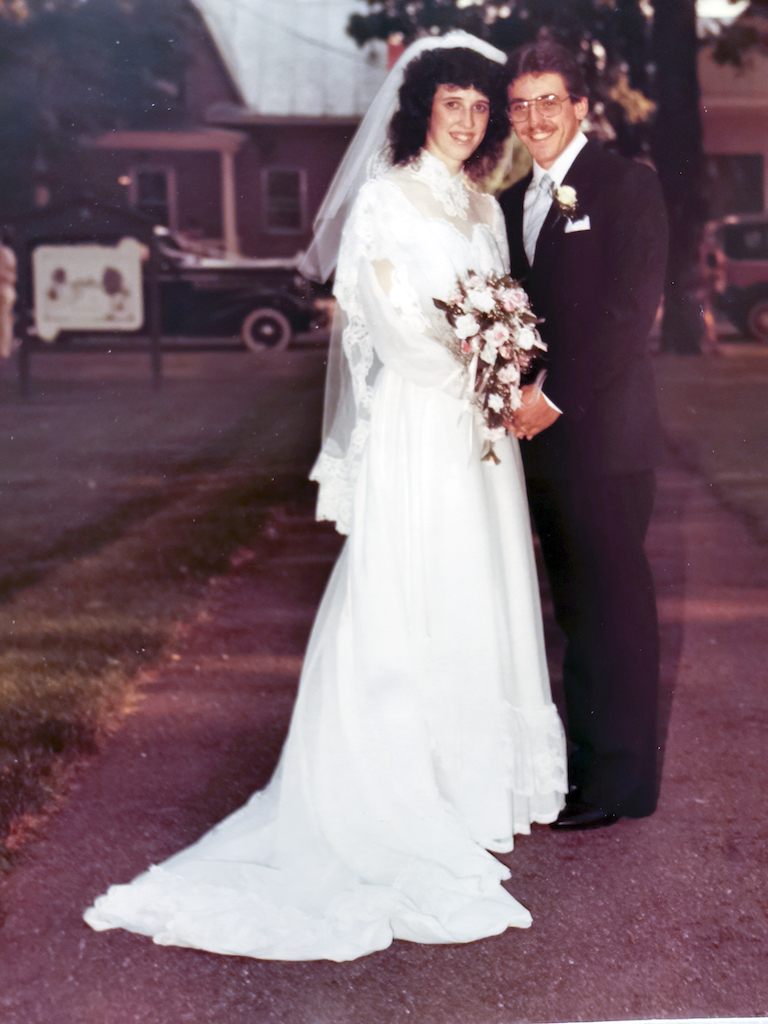 Sylvie Laflamme and Michel Loiselle on their wedding day